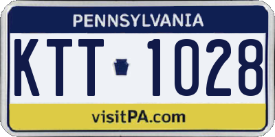 PA license plate KTT1028