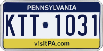 PA license plate KTT1031