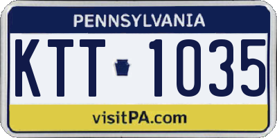 PA license plate KTT1035