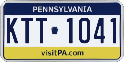 PA license plate KTT1041
