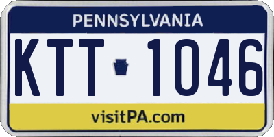 PA license plate KTT1046