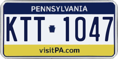 PA license plate KTT1047