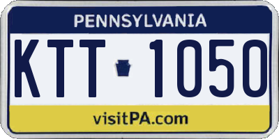 PA license plate KTT1050