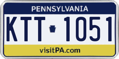 PA license plate KTT1051