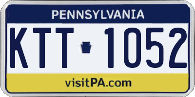 PA license plate KTT1052