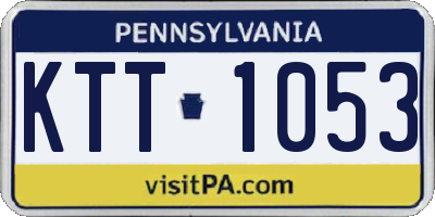 PA license plate KTT1053