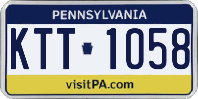 PA license plate KTT1058