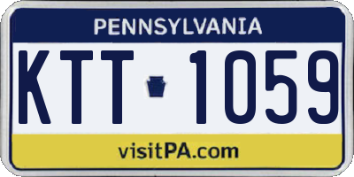 PA license plate KTT1059