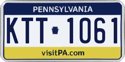 PA license plate KTT1061