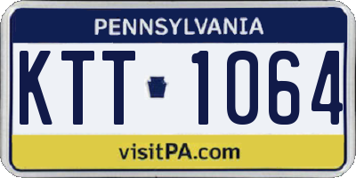 PA license plate KTT1064