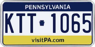 PA license plate KTT1065
