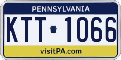 PA license plate KTT1066