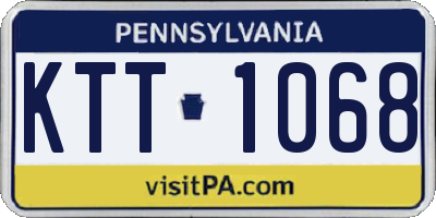 PA license plate KTT1068