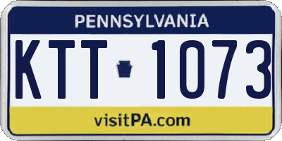PA license plate KTT1073