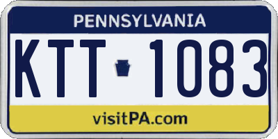 PA license plate KTT1083