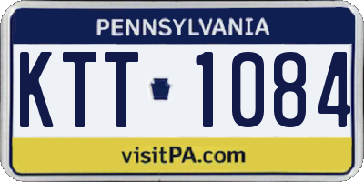 PA license plate KTT1084