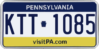 PA license plate KTT1085