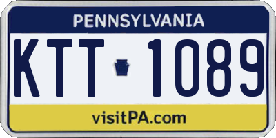 PA license plate KTT1089