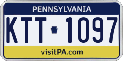 PA license plate KTT1097