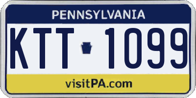 PA license plate KTT1099