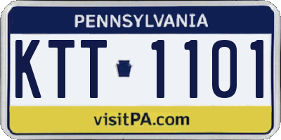 PA license plate KTT1101