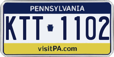 PA license plate KTT1102