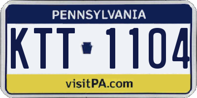 PA license plate KTT1104