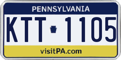 PA license plate KTT1105