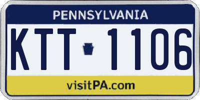 PA license plate KTT1106