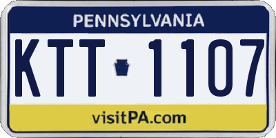 PA license plate KTT1107