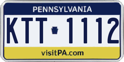 PA license plate KTT1112