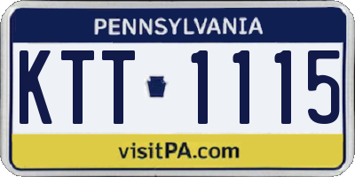 PA license plate KTT1115