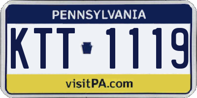 PA license plate KTT1119