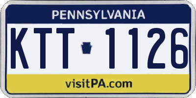 PA license plate KTT1126