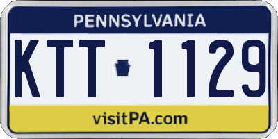PA license plate KTT1129