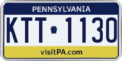 PA license plate KTT1130