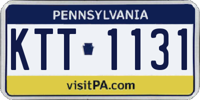 PA license plate KTT1131