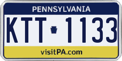 PA license plate KTT1133