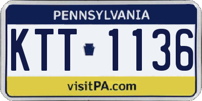 PA license plate KTT1136