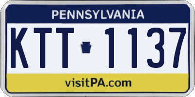 PA license plate KTT1137