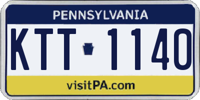 PA license plate KTT1140