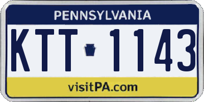 PA license plate KTT1143