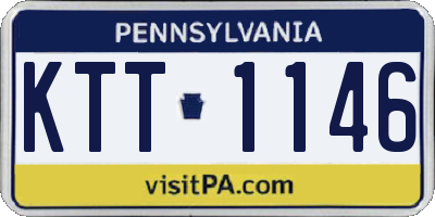 PA license plate KTT1146