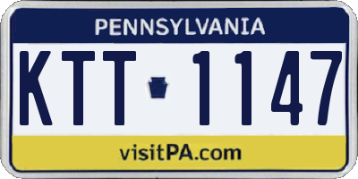 PA license plate KTT1147