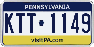 PA license plate KTT1149