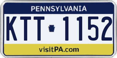 PA license plate KTT1152