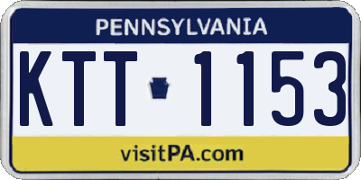 PA license plate KTT1153
