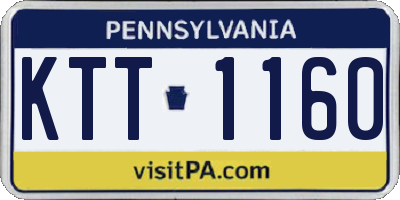 PA license plate KTT1160
