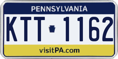PA license plate KTT1162