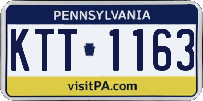 PA license plate KTT1163